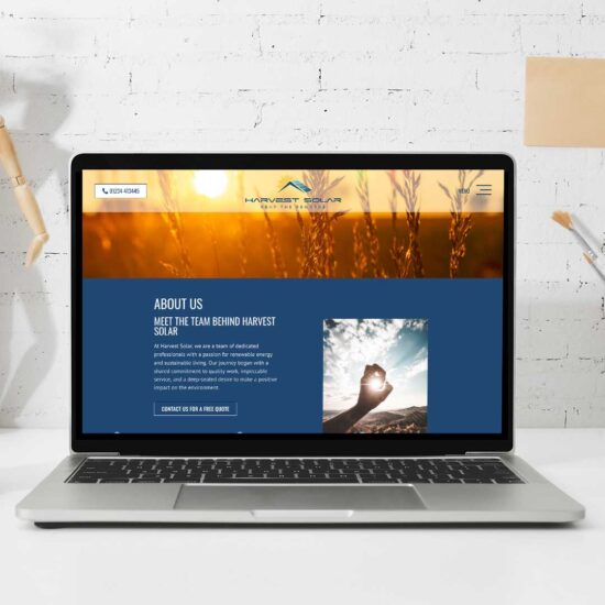 Harvest Solar MacBook Workspace